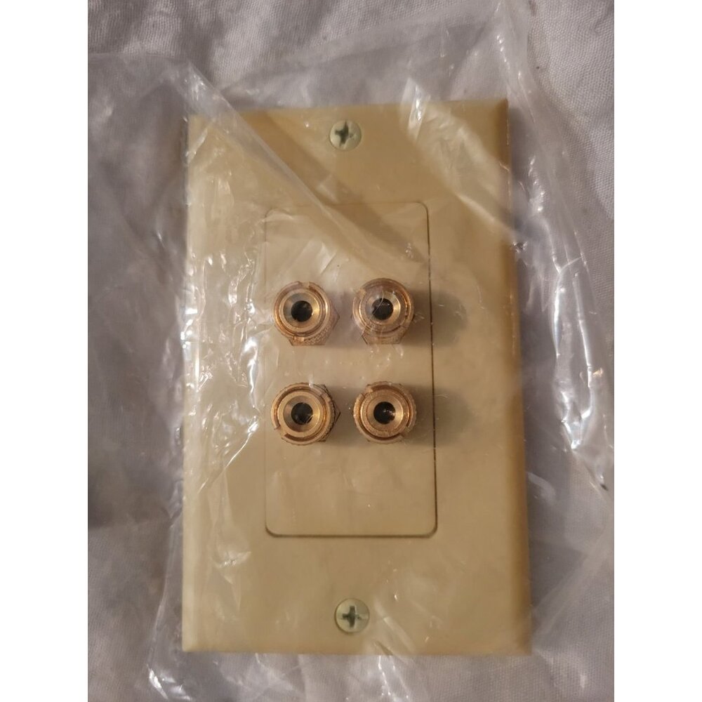 2 pair binding post decor wall plate
